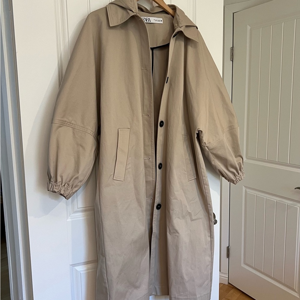 Zara Stylish Beige Trench Coat
